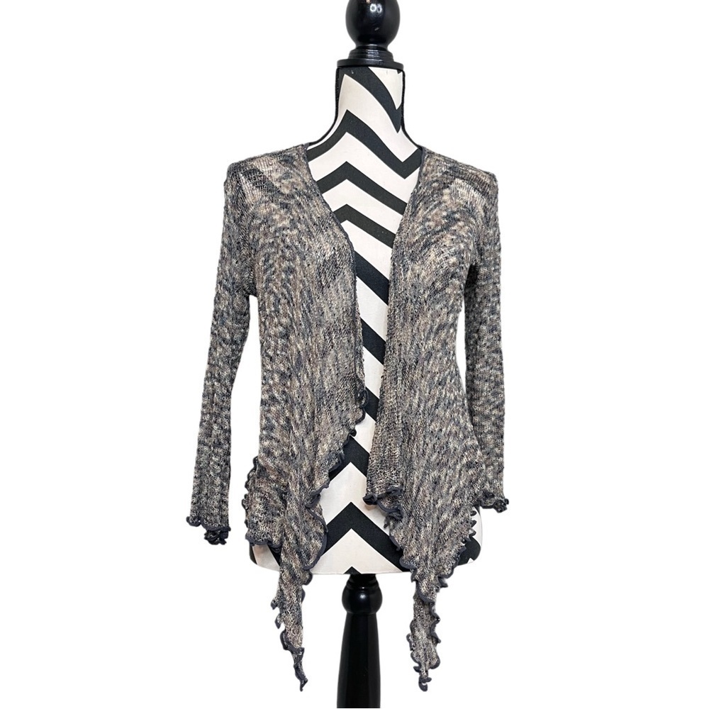 Whimsigoth OS Loose Knit Earthy Forest Fairy Front Tie Cardigan